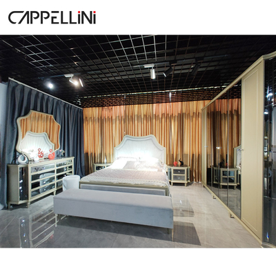Khách sạn Cappellini Nội thất phòng ngủ hiện đại Bộ đồ gỗ / MDF / Da PU ODM OEM