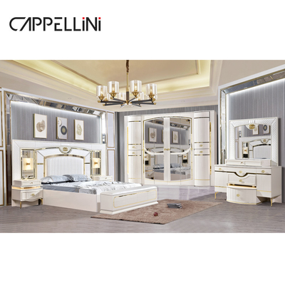 Nhà trắng gỗ da Queen giường đặt biệt thự Master phòng gỗ King kích thước Mdf hiện đại sang trọng đầy đủ phòng ngủ thiết bị