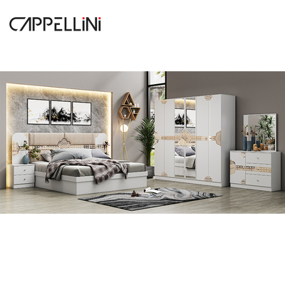 Sản phẩm bán buôn Giá rẻ giường da nữ hoàng cổ điển sang trọng Nhà khác Full size King Thiết bị phòng ngủ bằng gỗ