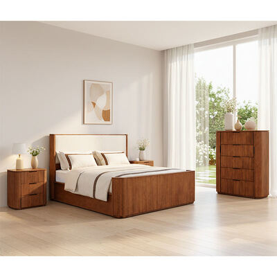 Modern Solid Wood King Size Bedroom Sets Double Bed Master Room Home Storage khung gỗ đầy đủ đồ nội thất phòng ngủ sang trọng