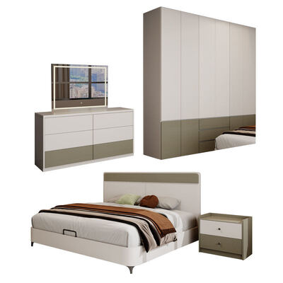 King Size Master Bedroom Complete Set in Classic Wooden with Storage, Cozy Minimalist Luxury Modern Bedroom Furniture (Thiết bị phòng ngủ hiện đại và sang trọng)