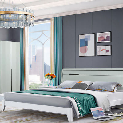 Master Suite Phòng ngủ đồ nội thất thiết lập cấu trúc bằng gỗ Hòa ấm lưu trữ tối giản chất lượng cao phòng ngủ hiện đại sang trọng