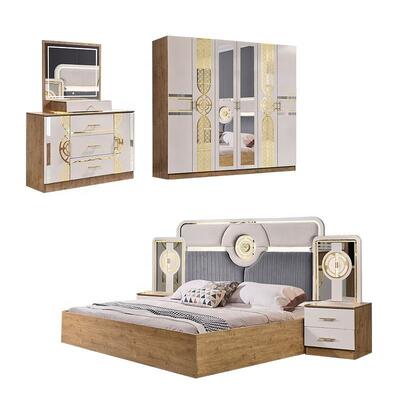 Chambre a Coucher Toàn bộ phòng ngủ Thổ Nhĩ Kỳ Thiết bị phòng ngủ bán buôn giá rẻ Master Room king Size Bed gỗ Thiết bị phòng ngủ hiện đại Không có đánh giá