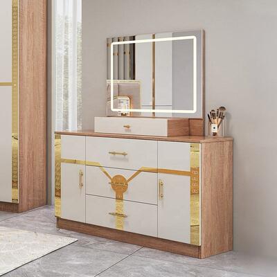 Meuble De Chambre Bộ Nội Thất Phòng Ngủ Hiện Đại Bộ Giường King Size Khung Gỗ Nhà Sang Trọng Hoàn Chỉnh Nội Thất Thổ Nhĩ Kỳ Bộ Phòng Ngủ