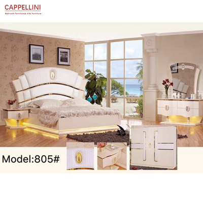 Phòng ngủ giường King hiện đại Bộ đồ nội thất 6 chiếc Thiết kế kiểu Ý