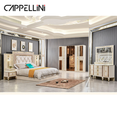 Bộ đồ nội thất phòng ngủ kiểu Thổ Nhĩ Kỳ Cappellini Đồ nội thất phòng ngủ hiện đại bằng gỗ MDF bền
