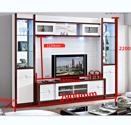 Phòng khách Armoire Đồ nội thất cổ Bảng điều khiển MDF Tủ TV Ashley