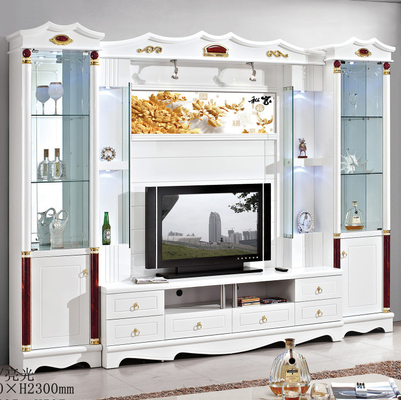 Phòng khách Armoire Đồ nội thất cổ Bảng điều khiển MDF Tủ TV Ashley