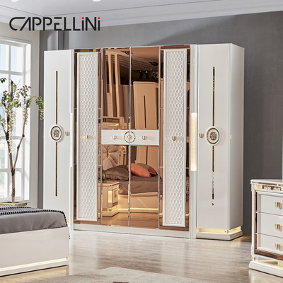 Luxury Royal Modern Wood Frame Double King Size Bed Headboard Da Nhà Classic Queen Thiết bị phòng ngủ bằng gỗ
