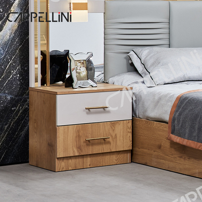Giường King Size hiện đại Tủ quần áo Thổ Nhĩ Kỳ 6 ngăn kéo Nhà sang trọng Thiết bị phòng ngủ gỗ hoàng gia