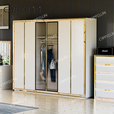 Bàn đầu giường da trắng hiện đại gỗ King Size Bed Home Double Modern Luxury Wooden Mdf Full Bedroom Furniture Set