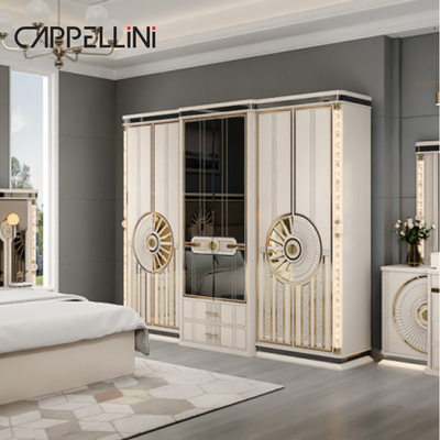 Modern Luxury Wood King Size Chỗ giường da Double Master Room Home Queen Full Mdf Thiết bị phòng ngủ bằng gỗ