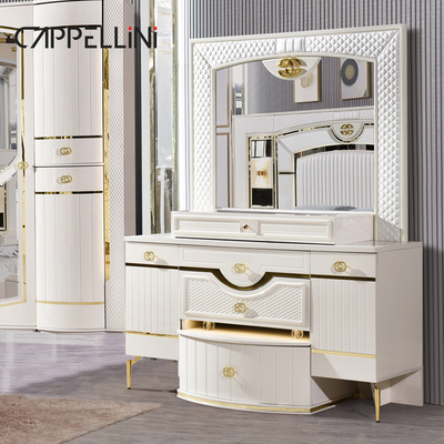 Nhà trắng gỗ da Queen giường đặt biệt thự Master phòng gỗ King kích thước Mdf hiện đại sang trọng đầy đủ phòng ngủ thiết bị