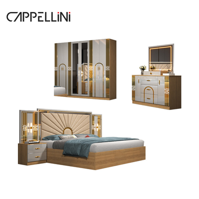 Home Master Room King Size giường đôi Modern Luxury Da gỗ Mdf Full Queen Đặt đồ nội thất phòng ngủ giá rẻ