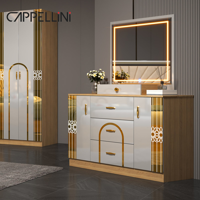 Home Master Room King Size giường đôi Modern Luxury Da gỗ Mdf Full Queen Đặt đồ nội thất phòng ngủ giá rẻ
