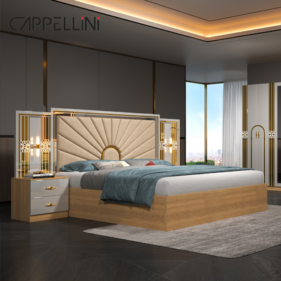 Home Master Room King Size giường đôi Modern Luxury Da gỗ Mdf Full Queen Đặt đồ nội thất phòng ngủ giá rẻ