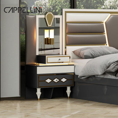 gỗ hiện đại đôi da king size giường đặt nhà đồ nội thất mô-đun gỗ queen đầy đủ phòng ngủ sang trọng thiết bị