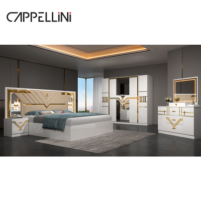 Foshan bán buôn Toàn bộ King Size Phòng ngủ da phòng ngủ gỗ đôi Nhà giá rẻ Queen Modern Luxury Bedroom Sets Furniture