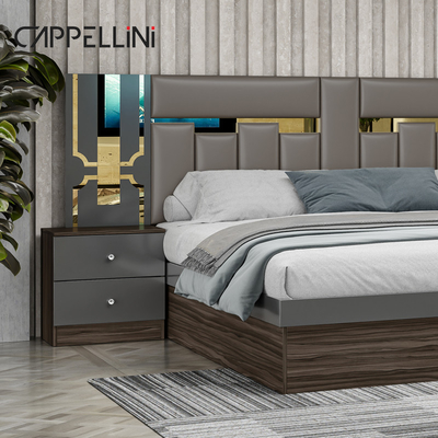 Foshan bán buôn Giá King Size Gỗ phòng ngủ căn nhà hiện đại sang trọng giá rẻ đầy đủ Mdf phòng ngủ đồ nội thất bộ