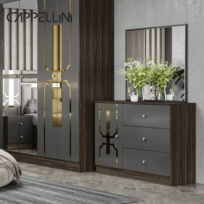 Foshan bán buôn Giá King Size Gỗ phòng ngủ căn nhà hiện đại sang trọng giá rẻ đầy đủ Mdf phòng ngủ đồ nội thất bộ