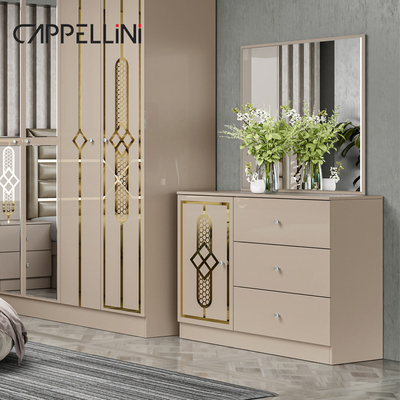 Giá rẻ Queen Size Bàn đầu giường gỗ Modern Leather Bed Rom Suite Luxury King Size Mdf Full Bedroom Furniture Set