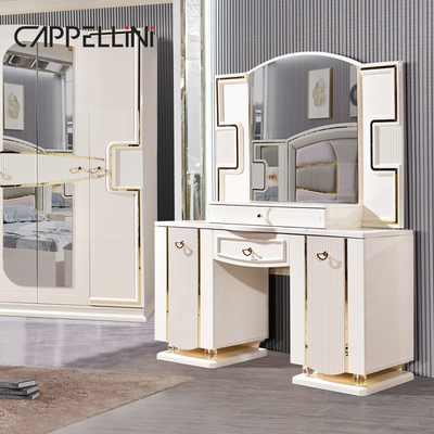 Giá bán buôn King Size giường da đôi phòng chủ phòng phòng chủ nhà trắng gỗ đầy đủ Mdf thiết bị phòng ngủ sang trọng