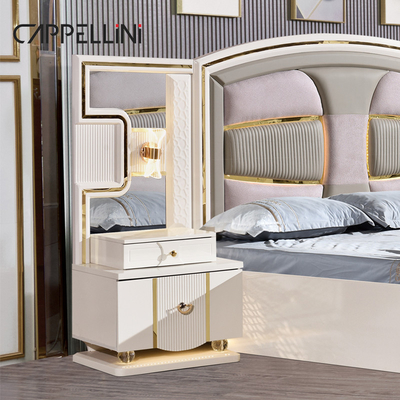 Giá bán buôn King Size giường da đôi phòng chủ phòng phòng chủ nhà trắng gỗ đầy đủ Mdf thiết bị phòng ngủ sang trọng