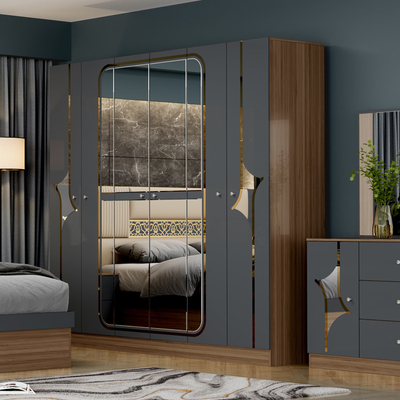 Sản phẩm bán buôn Giá thấp Turkish Double King Bedroom Home khung gỗ Mdf hiện đại sang trọng Full Size Bedroom Furniture Set