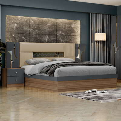 Sản phẩm bán buôn Giá thấp Turkish Double King Bedroom Home khung gỗ Mdf hiện đại sang trọng Full Size Bedroom Furniture Set