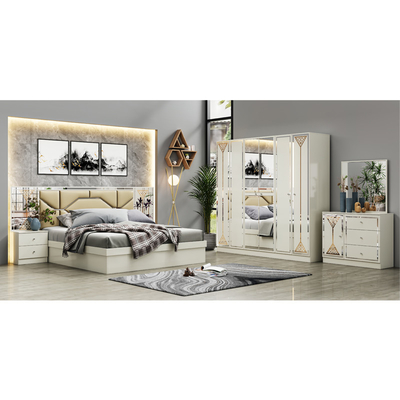 Thiết kế mới bán buôn gỗ phòng ngủ hai phòng ngủ Luxury Home khung gỗ giá rẻ King Size thiết bị hiện đại phòng ngủ thiết lập