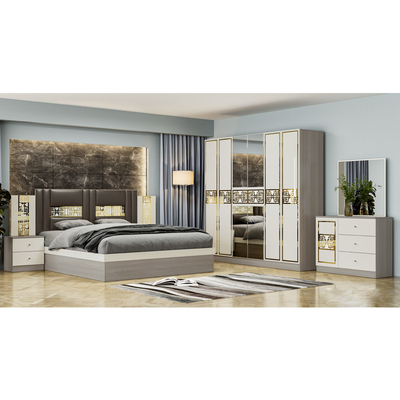 Kiến trúc gỗ hiện đại đơn giản King Size Bed Master Room Complete Double Home Luxury Modern Bedroom Furniture Set