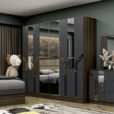 Sản phẩm bán buôn giá rẻ khung gỗ sang trọng giường king size đôi nhà hiện đại Thổ Nhĩ Kỳ gỗ MDF bộ đầy đủ phòng ngủ đồ nội thất