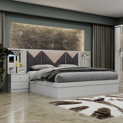 Phân đồ gỗ chất lượng cao hiện đại King size giường đôi Home Suite Queen Full Luxury Turkish gỗ đồ nội thất phòng ngủ