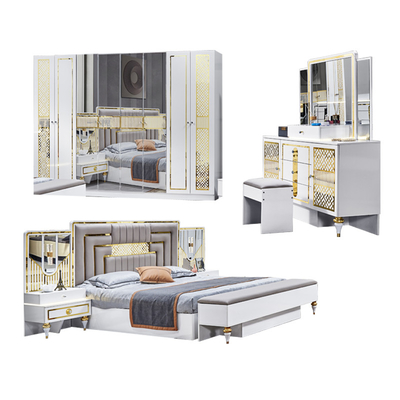 Sản phẩm bán buôn chất lượng cao khung gỗ hiện đại giường đôi nhà Master Room King Size đồ nội thất phòng ngủ Thổ Nhĩ Kỳ sang trọng