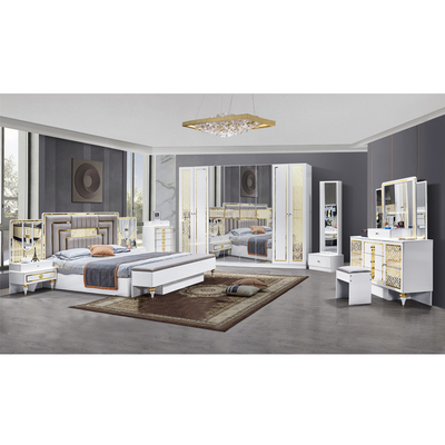 Sản phẩm bán buôn chất lượng cao khung gỗ hiện đại giường đôi nhà Master Room King Size đồ nội thất phòng ngủ Thổ Nhĩ Kỳ sang trọng