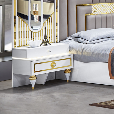 Sản phẩm bán buôn chất lượng cao khung gỗ hiện đại giường đôi nhà Master Room King Size đồ nội thất phòng ngủ Thổ Nhĩ Kỳ sang trọng