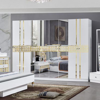 Nhập khẩu Pháp Home Frame gỗ Master Room Double Bed Room Set Modern Wooden King Size Đồ nội thất phòng ngủ sang trọng