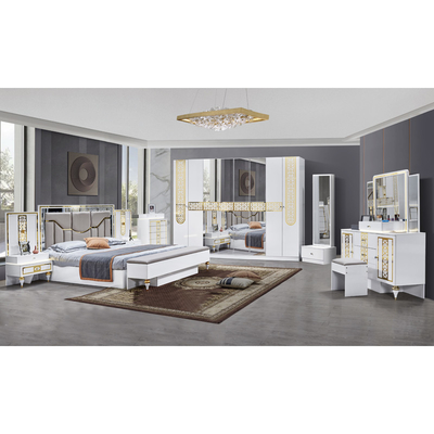 Chất lượng cao bán buôn khung gỗ giường đôi Master Room King Size gỗ hiện đại sang trọng đầy đủ phòng ngủ bộ đồ nội thất