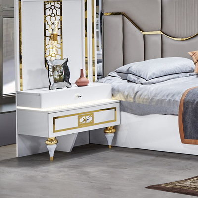 Chất lượng cao bán buôn khung gỗ giường đôi Master Room King Size gỗ hiện đại sang trọng đầy đủ phòng ngủ bộ đồ nội thất
