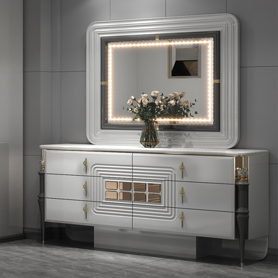 Chất lượng cao hiện đại hai khung gỗ King size giường gỗ chiếu sáng đầu giường Master Room sang trọng đầy đủ phòng ngủ đồ nội thất bộ