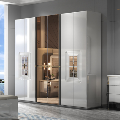 Chất lượng cao hiện đại hai khung gỗ King size giường gỗ chiếu sáng đầu giường Master Room sang trọng đầy đủ phòng ngủ đồ nội thất bộ
