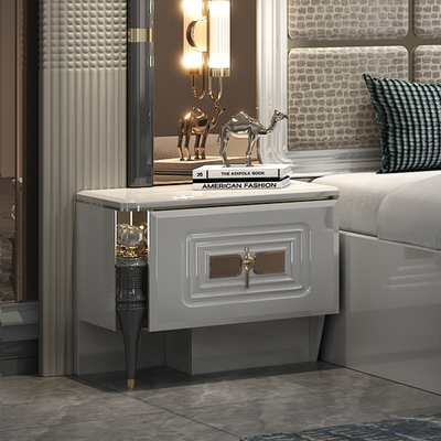 Chất lượng cao hiện đại hai khung gỗ King size giường gỗ chiếu sáng đầu giường Master Room sang trọng đầy đủ phòng ngủ đồ nội thất bộ