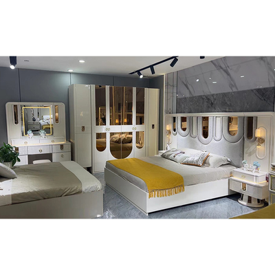 Thiết kế mới bán buôn gỗ King Size Bed Suite khung gỗ hiện đại đồ nội thất nhà gỗ sang trọng phòng ngủ
