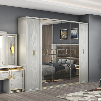 Toàn bộ da hiện đại gỗ king size giường 5 phần thiết lập hai phòng chủ hoàng hậu đầy đủ nội thất phòng ngủ nhà sang trọng