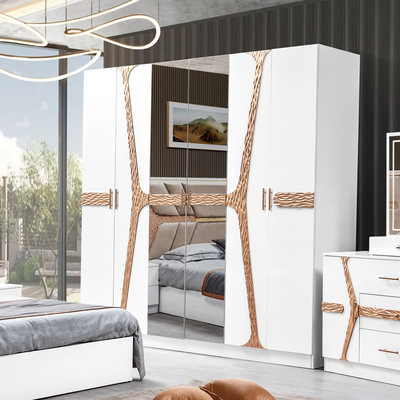 Phong cách sang trọng của Thổ Nhĩ Kỳ Khung gỗ King Size Set giường Led Headboard Modern Classic Full Home Thiết bị phòng ngủ gỗ