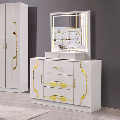 Thiết kế mới Khung gỗ King Size Phòng ngủ Thiết bị Phòng ngủ hai phòng ngủ hiện đại Chiếc gỗ sang trọng