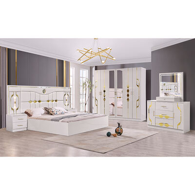 Thiết kế mới Khung gỗ King Size Phòng ngủ Thiết bị Phòng ngủ hai phòng ngủ hiện đại Chiếc gỗ sang trọng