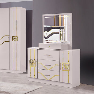 Giá bán buôn Toàn bộ phòng ngủ Thiết bị giường đôi Khung gỗ hiện đại sang trọng Full Home king Size Thiết bị phòng ngủ