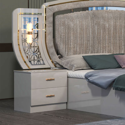 Bộ nội thất phòng ngủ hiện đại 5 món giá sỉ, đầy đủ cho căn hộ gia đình, khung gỗ hoàn chỉnh, giường đôi cỡ lớn sang trọng