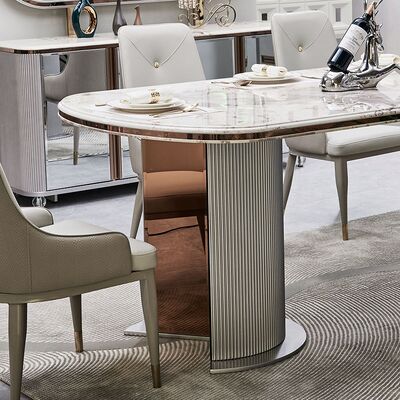 Bộ bàn ăn gỗ sang trọng hoàn chỉnh 6 chỗ ngồi, nội thất gia đình, gỗ lớn sang trọng, bộ bàn ăn đá cẩm thạch hiện đại với 4 ghế